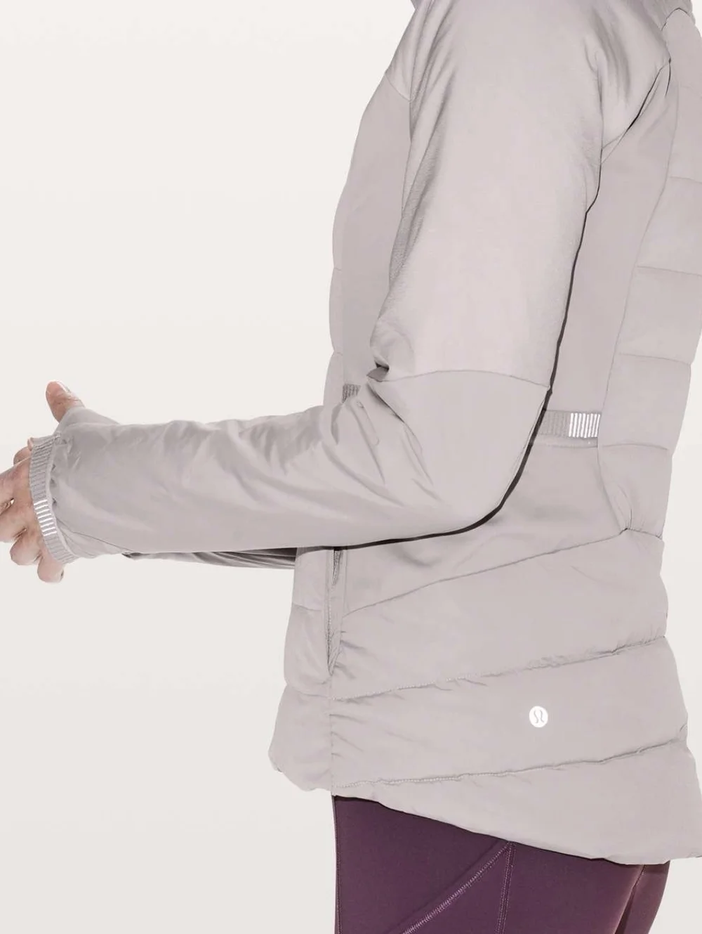 Lululemon Down For It All Jacket Dark Chrome Women's Size 8 Active